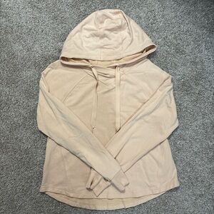 Athleta Pale Yellow Cropped Hoodie